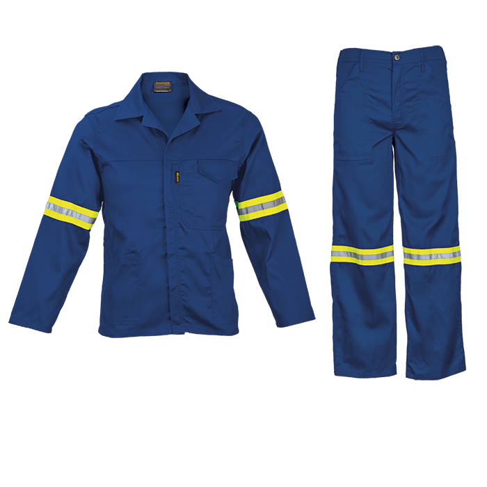Barron Supreme Poly Cotton Conti Suit with Reflective
